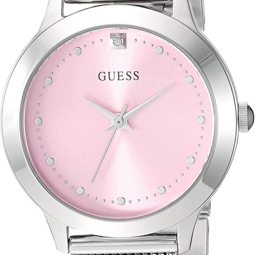 New GUESS Pink Genuine Diamond Dial Women's Watch